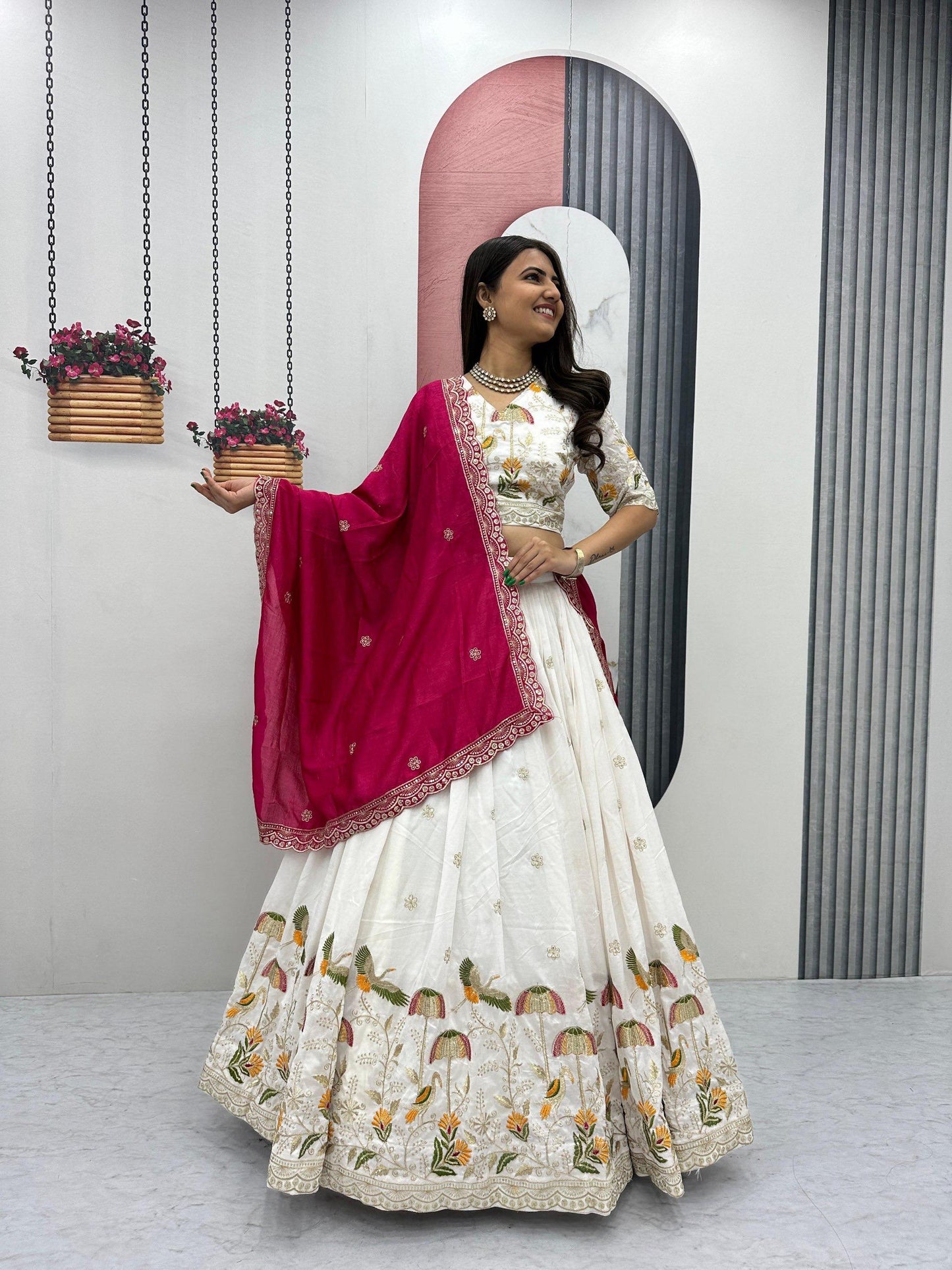 Women’s Festival Lehenga Choli Set with Embroidered Dupatta