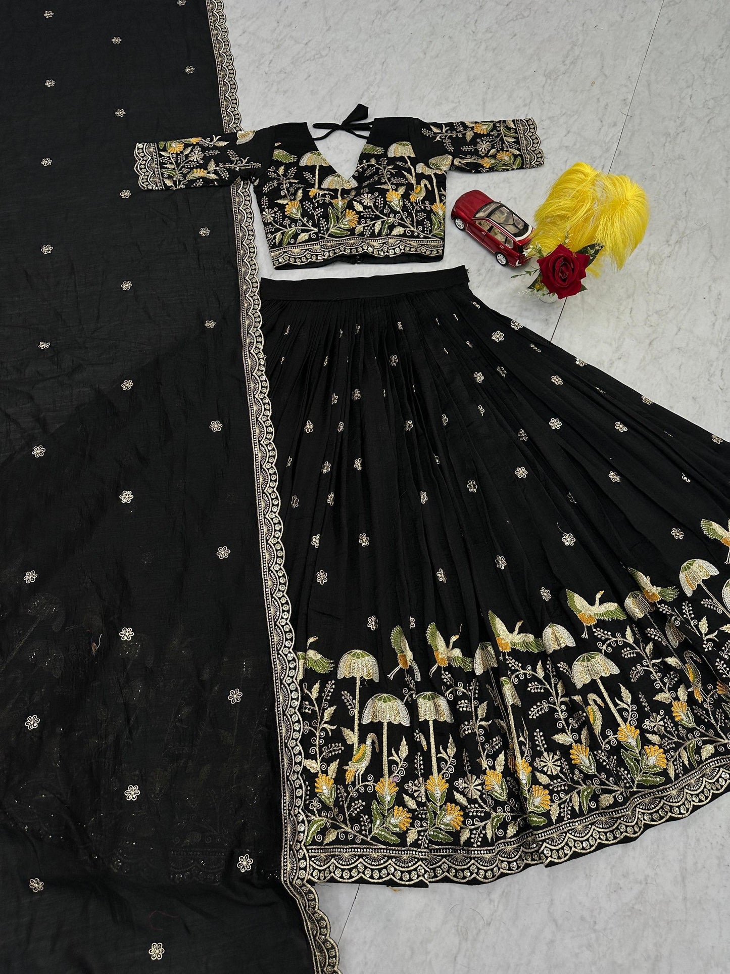 Women’s Festival Lehenga Choli Set with Embroidered Dupatta