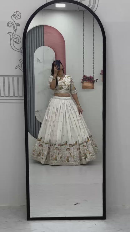 Women’s Festival Lehenga Choli Set with Embroidered Dupatta